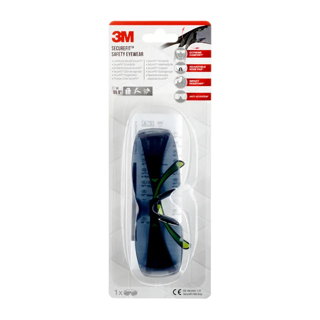 Veiligheidsbril 3M SecureFit SF400G grijs getint
