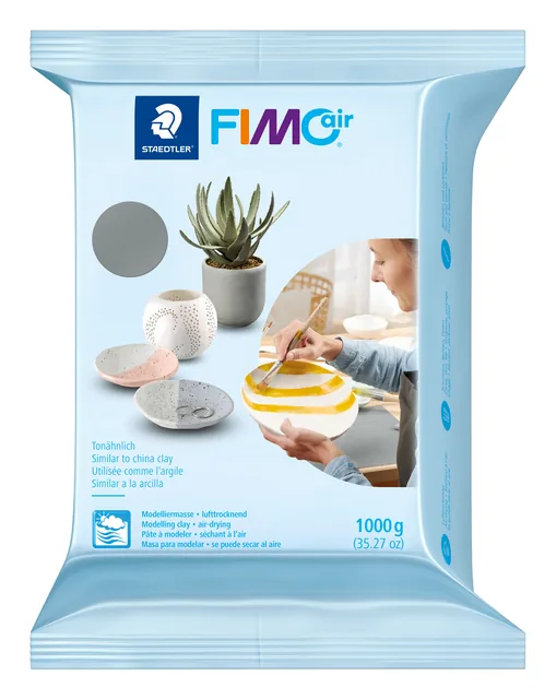 Boetseerklei Staedtler Fimo air 1kg grijs