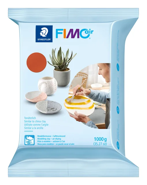 Boetseerklei Staedtler Fimo air 1kg terracotta