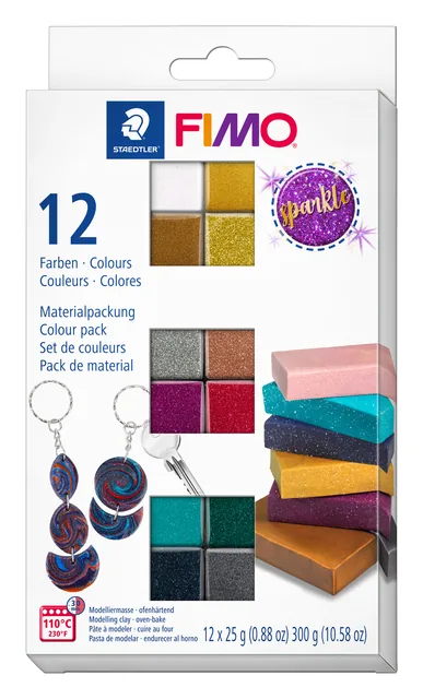 Klei Fimo Staedtler effect colourpack 12 sparkle