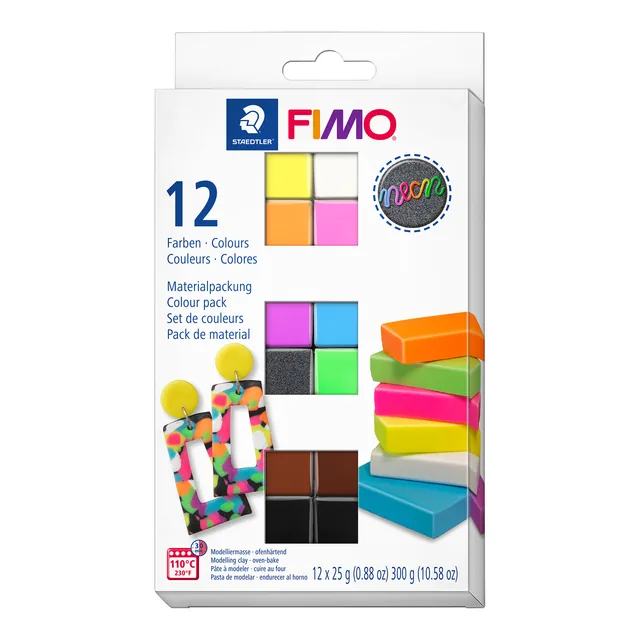 Klei Fimo Staedtler effect colourpack 12 neonkleur