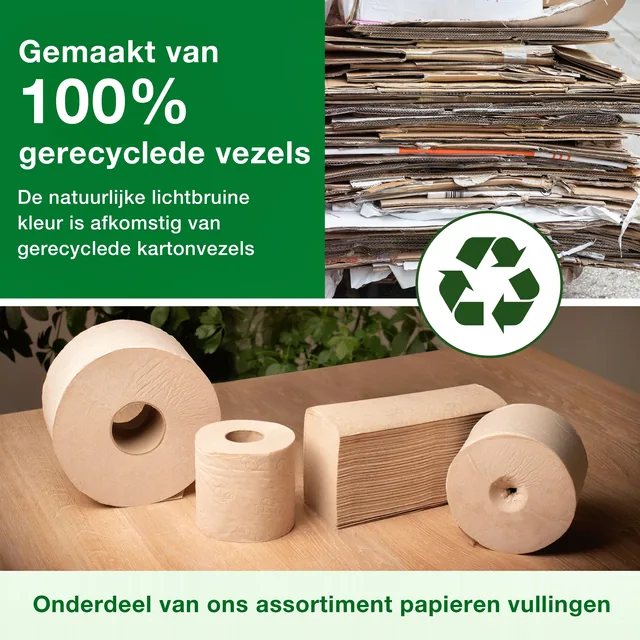 Handdoek Tork H2 Advanced 2laags 213x240mm naturel