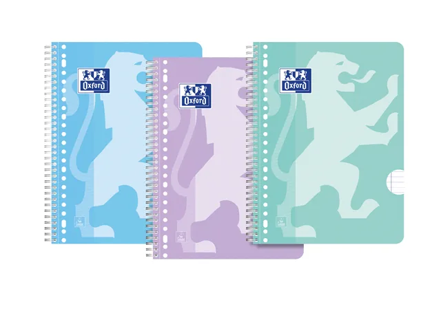 Collegeblk Oxf School A4+ ln 23gaats 160pag pastel