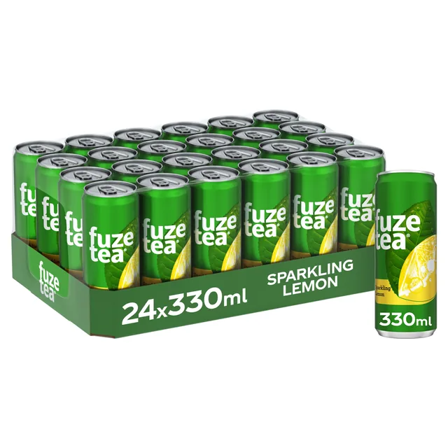 Frisdrank Fuze Tea Black Tea sparkling lemon 330ml