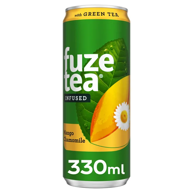 Frisdrank Fuze Tea Green mango chamom blik 330ml