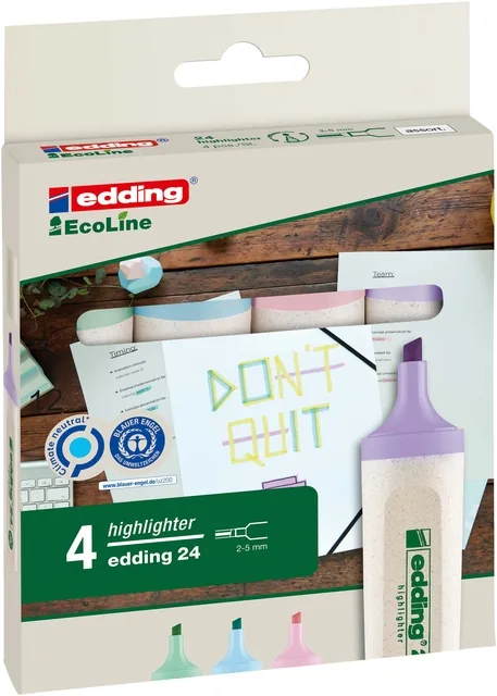 Markeerstift edding 24 Eco 2-5mm pastel assorti