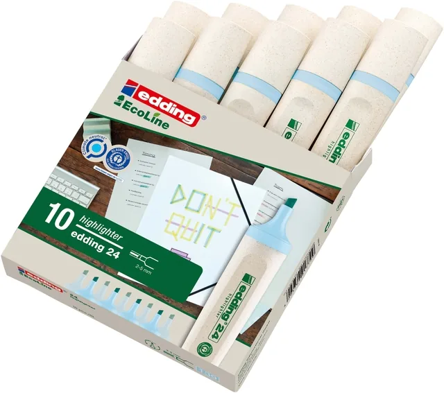 Markeerstift edding 24 Eco 2-5mm pastel blauw