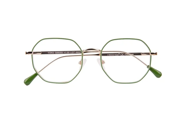 Leesbril I Need You +3.00dpt Yoko groen-goud