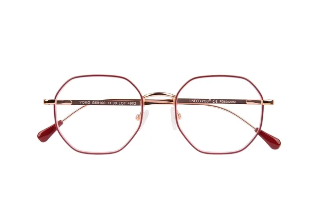 Leesbril I Need You +2.50dpt Yoko rood-koper