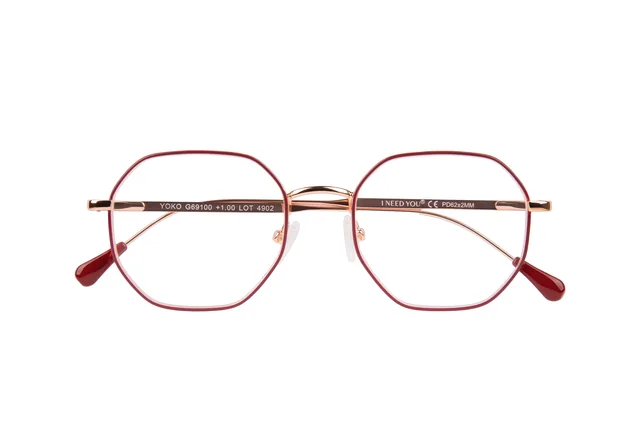 Leesbril I Need You +1.00dpt Yoko rood-koper