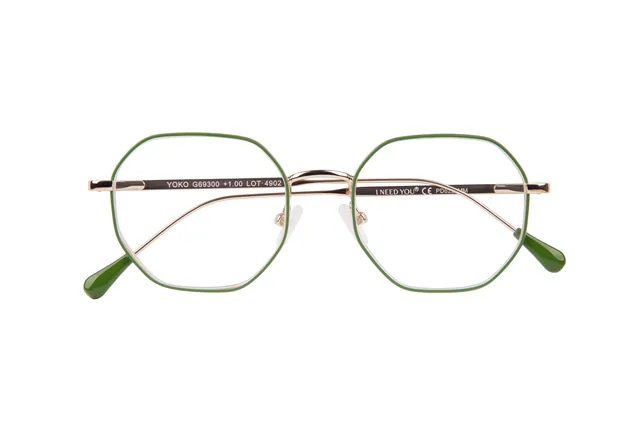 Leesbril I Need You +1.00dpt Yoko groen-goud