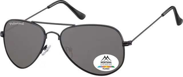 Zonnebril Montana smoke polar glas metaal zwart