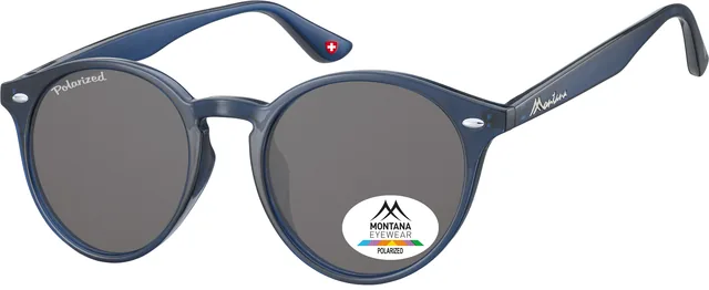 Zonnebril Montana met smoke polar rond glas blauw