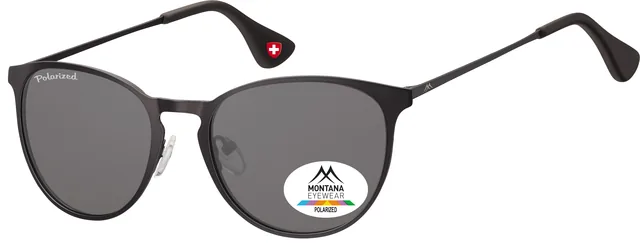 Zonnebril Montana smoke polar rond glas mtl zwart