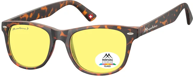 Zonnebril Montana met geel polar glas turtle