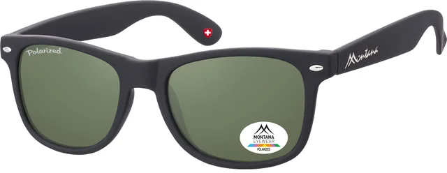 Zonnebril Montana met groen G15 polar glas zwart