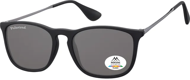 Zonnebril Montana met smoke polar glas mtl zwart