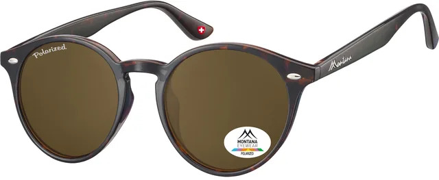 Zonnebril Montana met bruin polar rond glas turtle