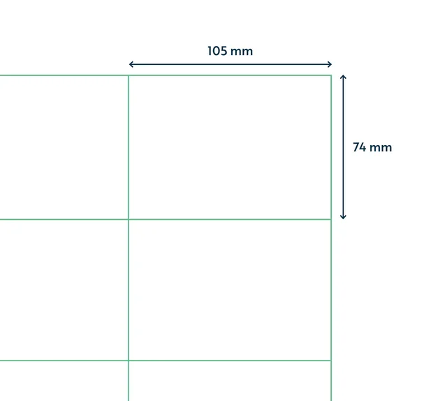 Etiket Qbasic A4 1.000 vel 105x74mm 8000 labels