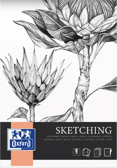 Tekenblok Oxford Sketching A3 50 vel