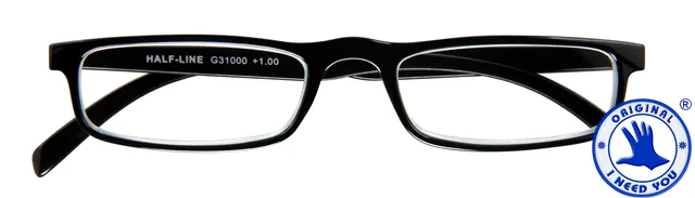 Leesbril I Need You +2.50dpt Half-line zwart