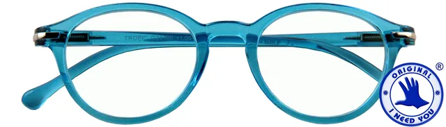 Leesbril I Need You +2.00dpt Tropic blauw