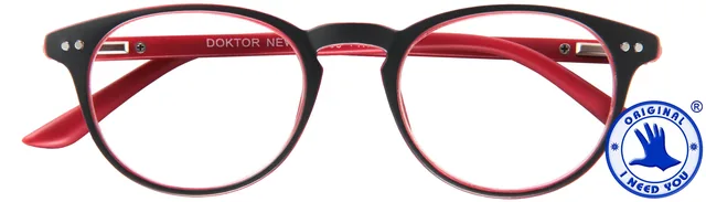Leesbril I Need You +2.50dpt Dokter New grijs-rood