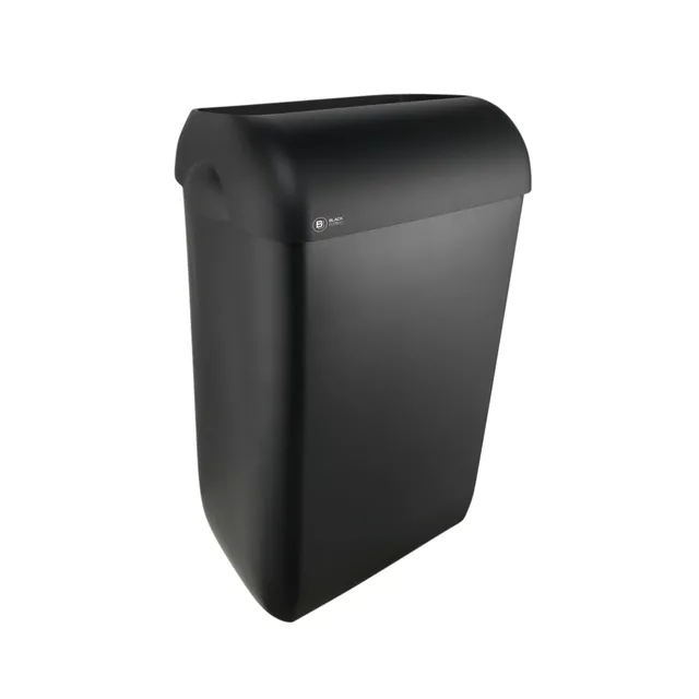 Afvalbak BlackSatino open inworp 43 liter zwart