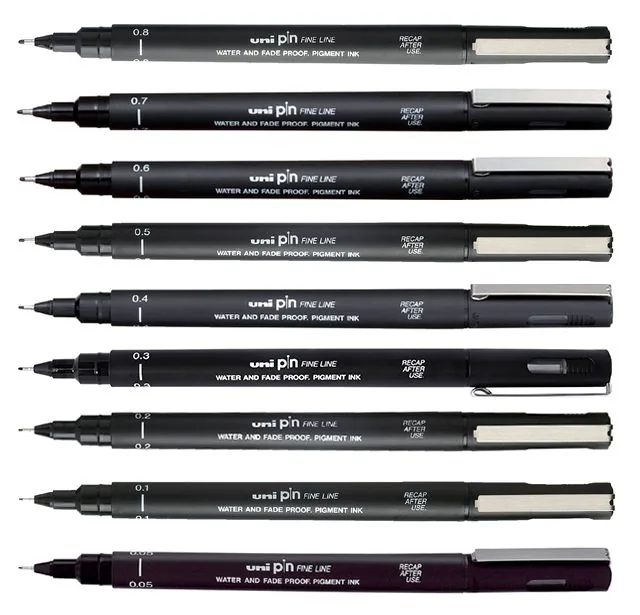 Fineliner Uni-ball Pin 0.3mm rood