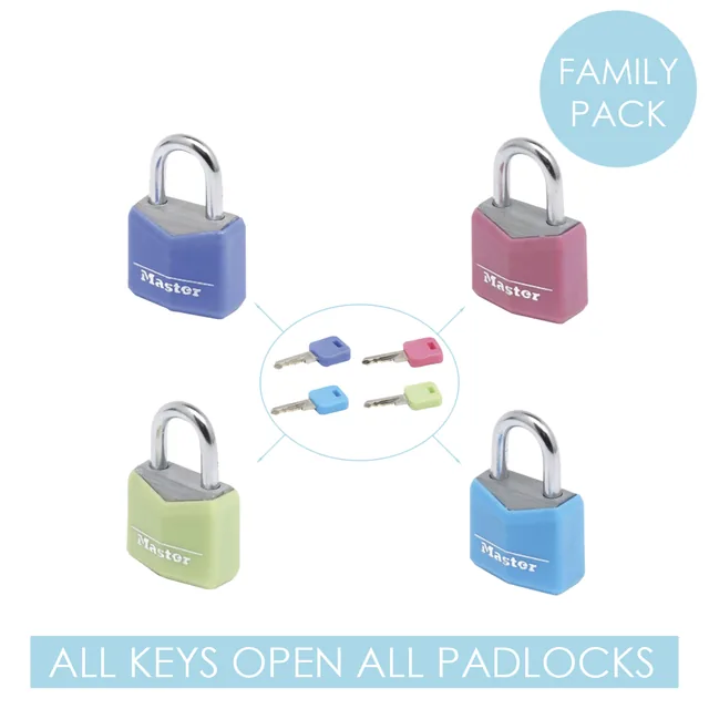 Hangslot MasterLock 4 assorti alu 20mm