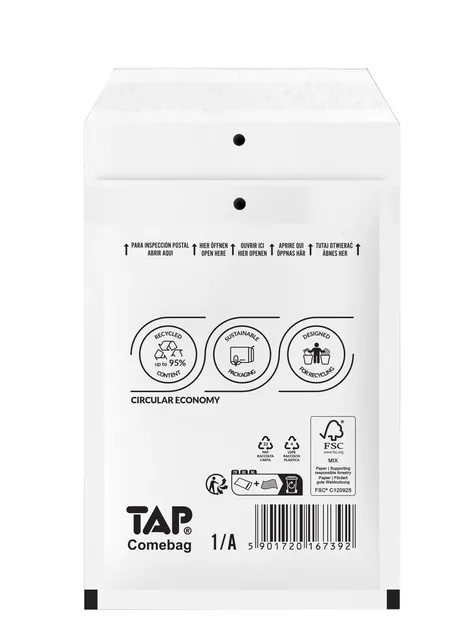 Envelop TAP Comebag luchtkussen 120x175mm 200st