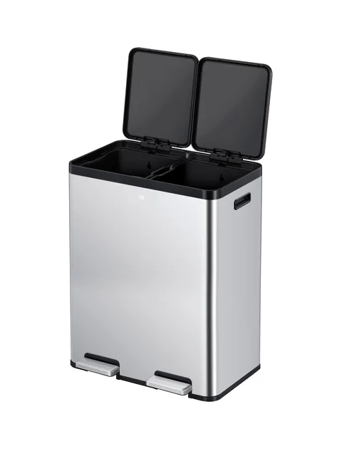 Pedaalemmer EKO Essential Recycler 2x30liter rvs