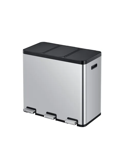 Pedaalemmer EKO Essential Recycler 3x20liter rvs