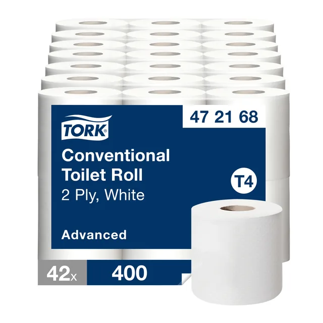Toiletpapier Tork T4 Advanced 2laags wit 472168