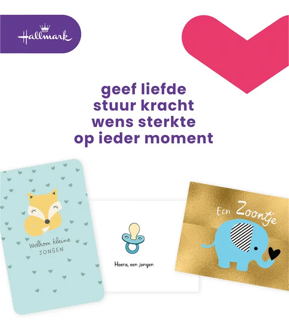 Wenskaart Hallmark Business Box geboorte zoon