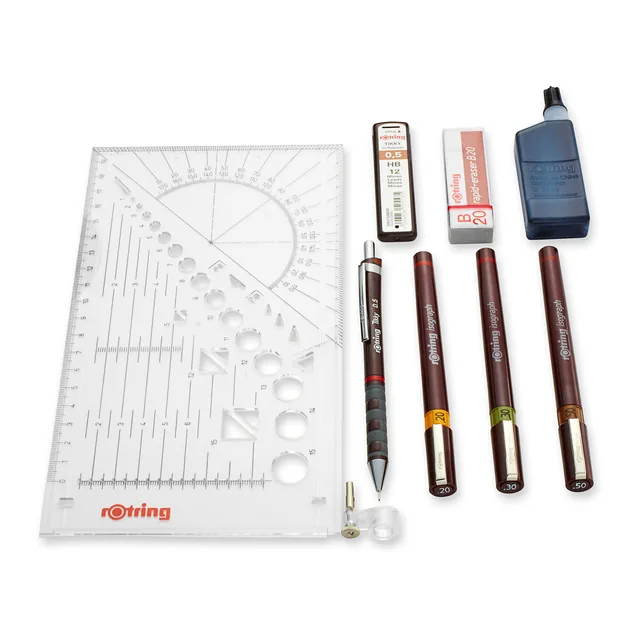 Tekenset rOtring Isograph College 0.2-0.3-0.5mm