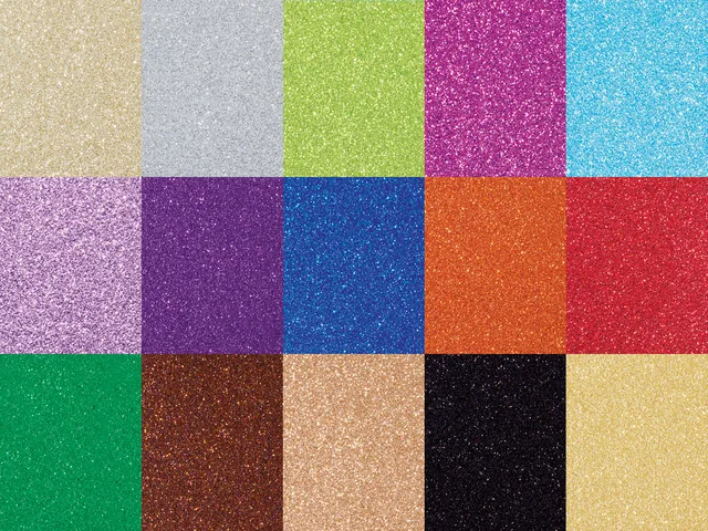 Glitterkarton Folia 50x70cm 300gr 15vel 15kleuren