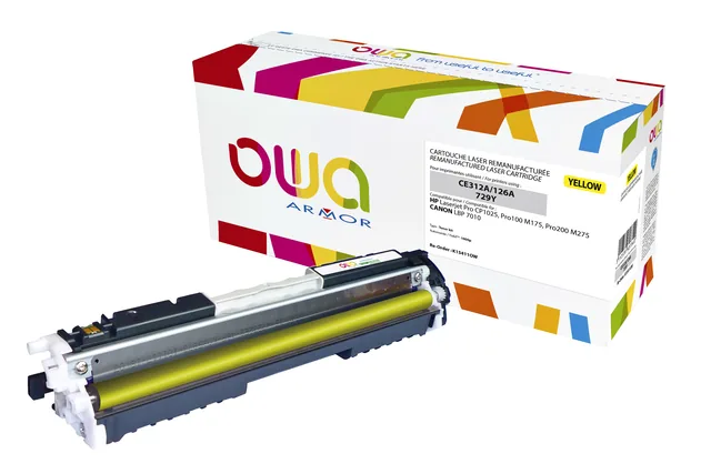 Tonercartridge OWA HP CE312A geel