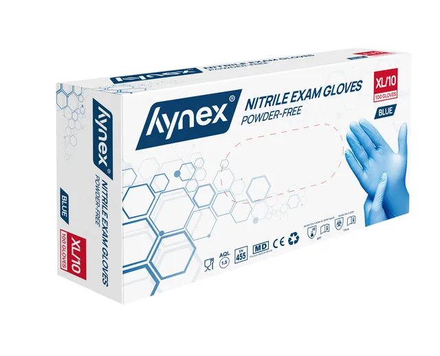 Handschoen Hynex nitril XL 100st blauw