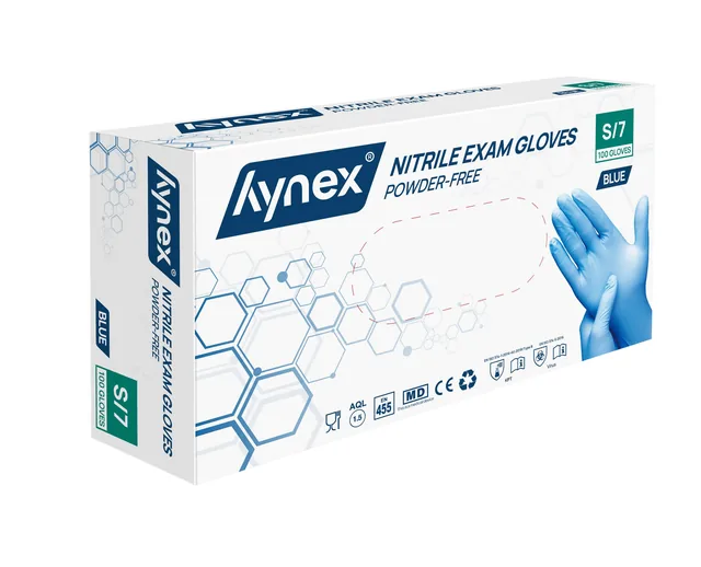 Handschoen Hynex nitril S 100st blauw