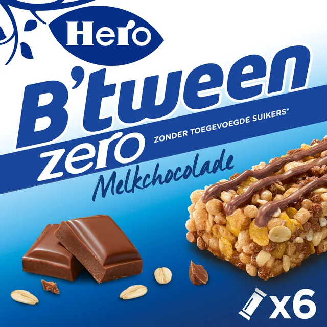 Tussendoortje Hero B'tween melkchocolade zero