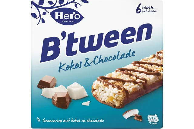 Tussendoortje Hero B'tween kokos chocolade 6pack
