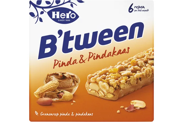 Tussendoortje Hero B'tween pinda pindakaas 6pack