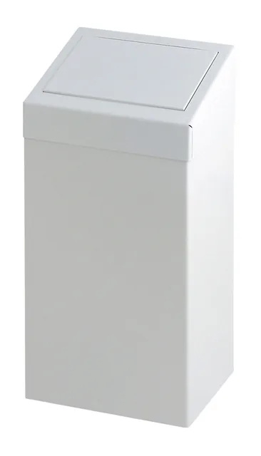 Afvalbak Vepa Bins met pushdeksel 50 liter wit