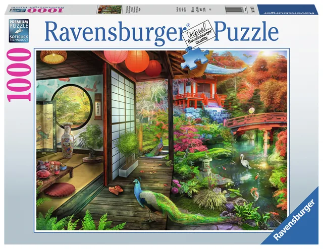 Puzzel Ravensburger Theehuis Japanse tuin 1000st
