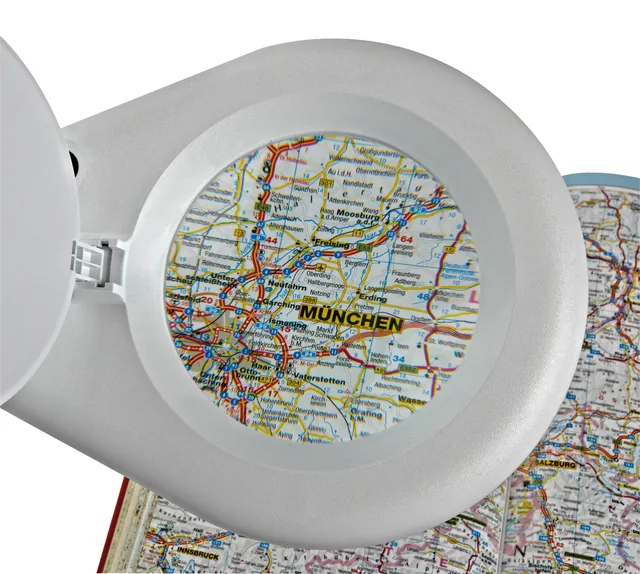 Loeplamp MAUL Viso LED met voet wit
