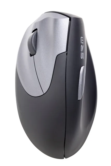 Muis Ergofy SRM VS4 links draadloos zilver/zwart