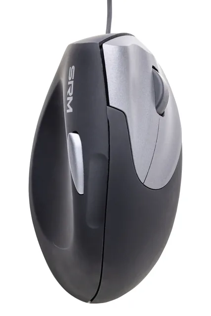 Muis Ergofy SRM VS4 rechts draad zilver/zwart