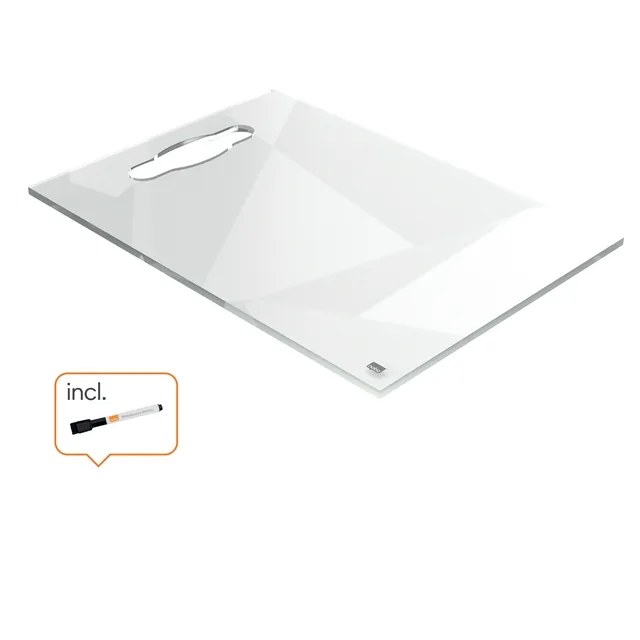 Notitiebord Nobo transparant acryl handgreep A4
