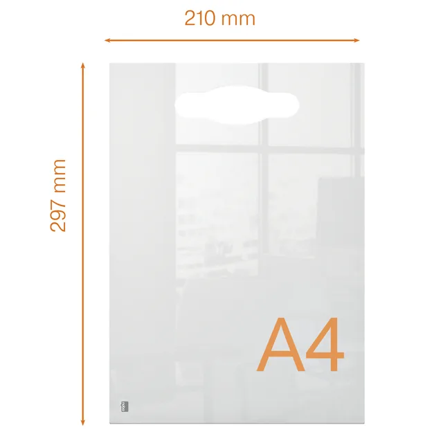 Notitiebord Nobo transparant acryl handgreep A4